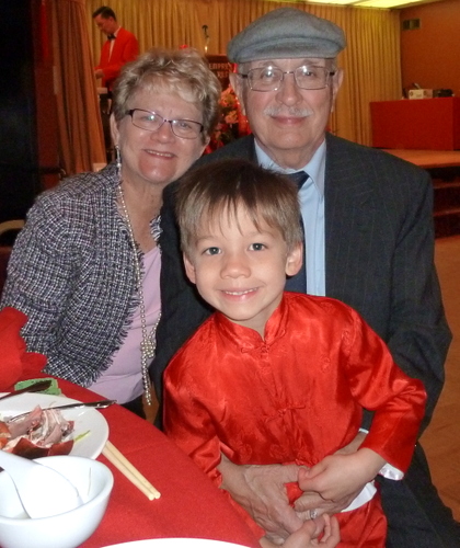 Grandma, Granddad, and Grandson at the Banquet, March 8, 2014, 8:54 p.m.
